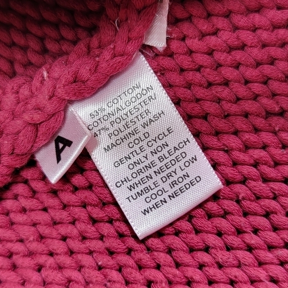 Ann Taylor Loft Fuchsia Pink Half Sleeve Chunky Knit Mock Neck Sweater Sz XS - Picture 13 of 13